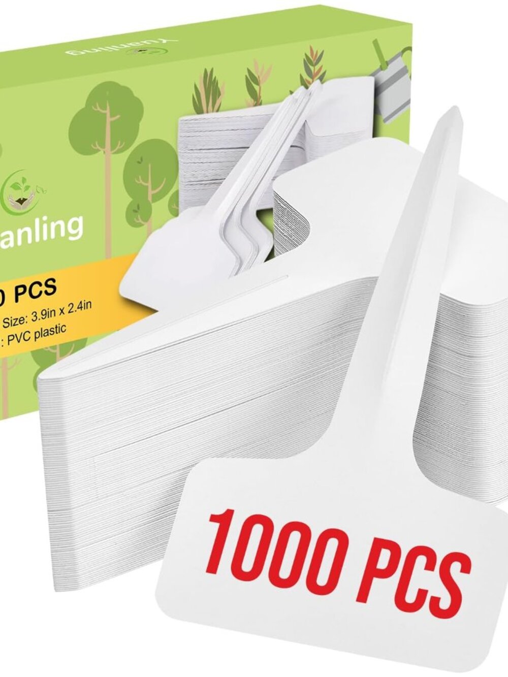 Plant Labels 1000 Pcs T-Type Plastic Garden Tags Waterproof Plant Sign Stakes Nu